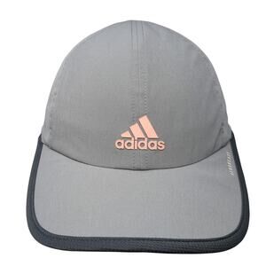 Adidas Aeroready Baseball Cap Gray One Size Adjustable Breathable Mesh 6 Panel